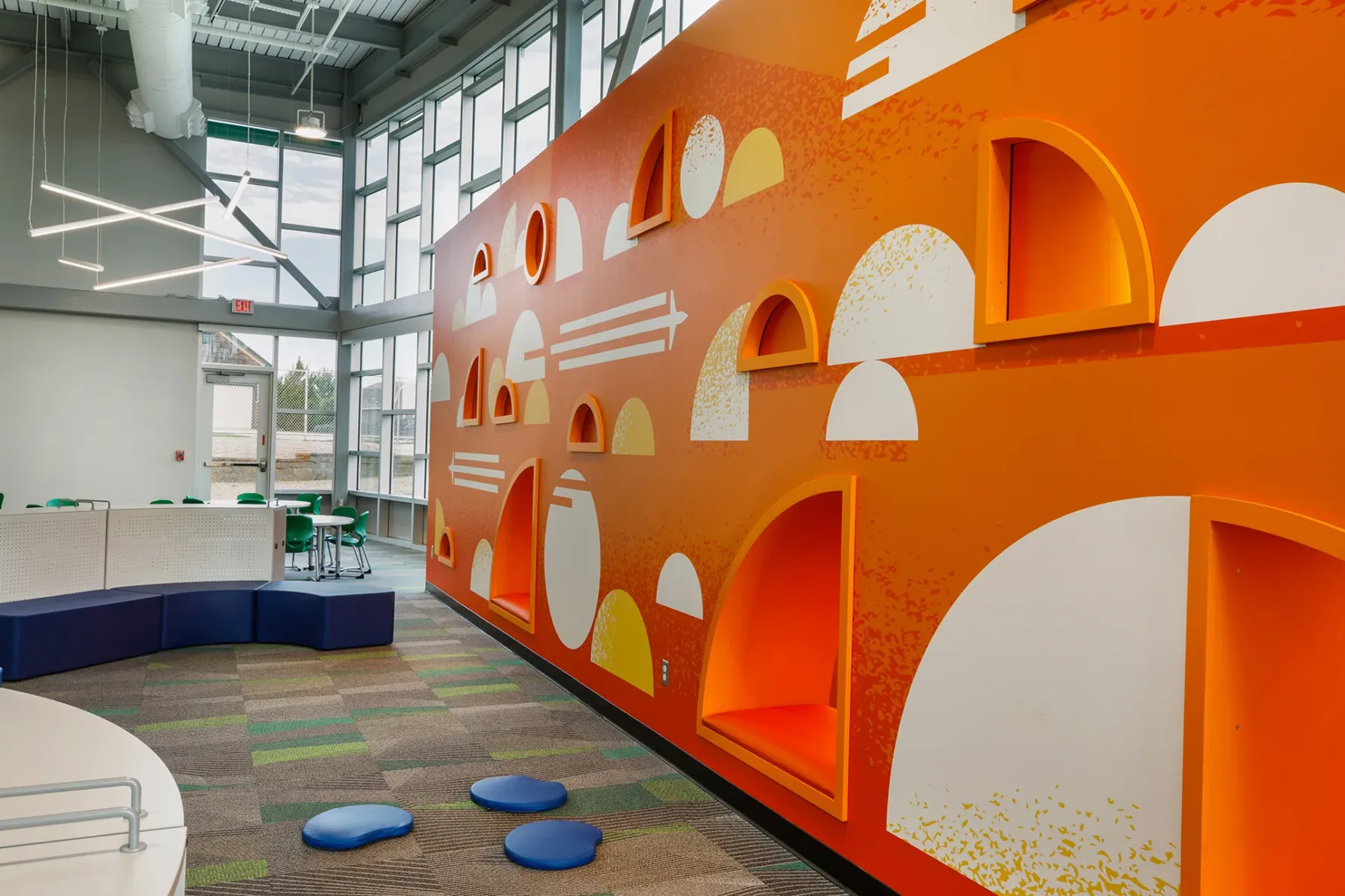 reading nooks at stone creek elementary school in derby kansas