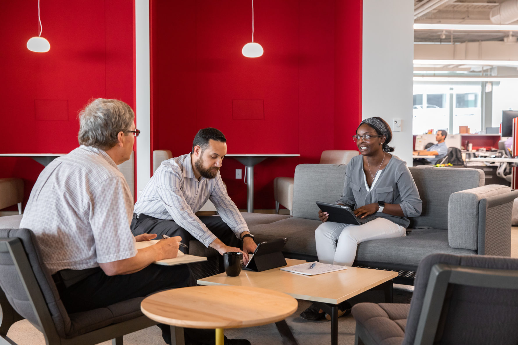 McCownGordon Construction associates collaborating in the office