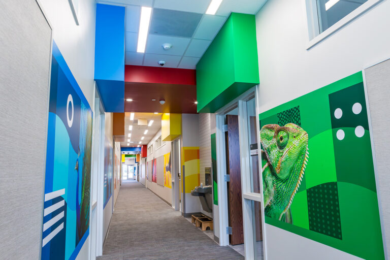 Hallways in Great Bend Little Panthers Preschool built by McCownGordon Construction.