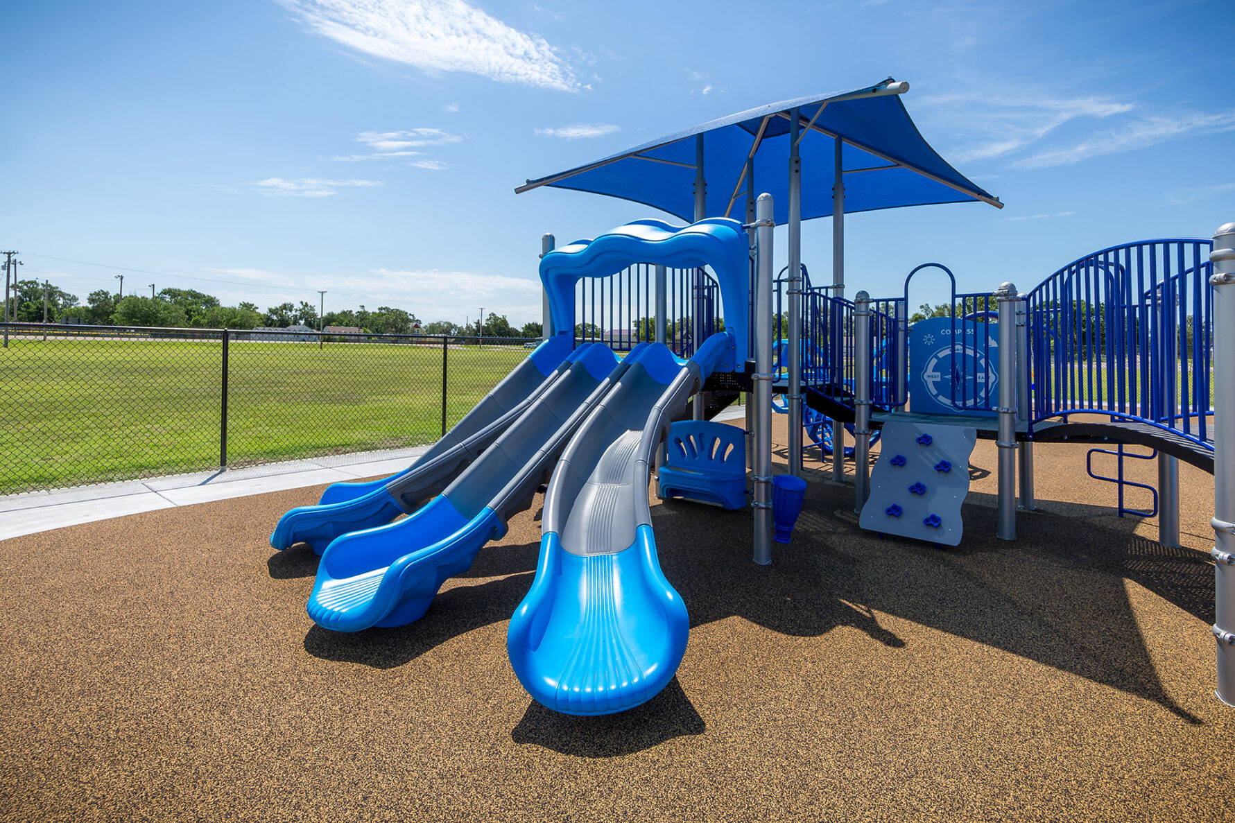 Playground equipment at the Great Bend Little Panthers Preschool.