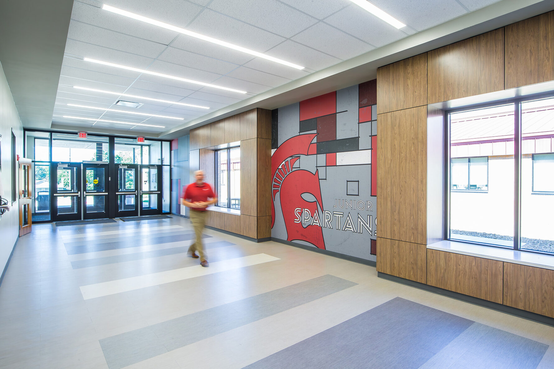 Interior shot of Emporia Middle School constructed by McCownGordon Construction.