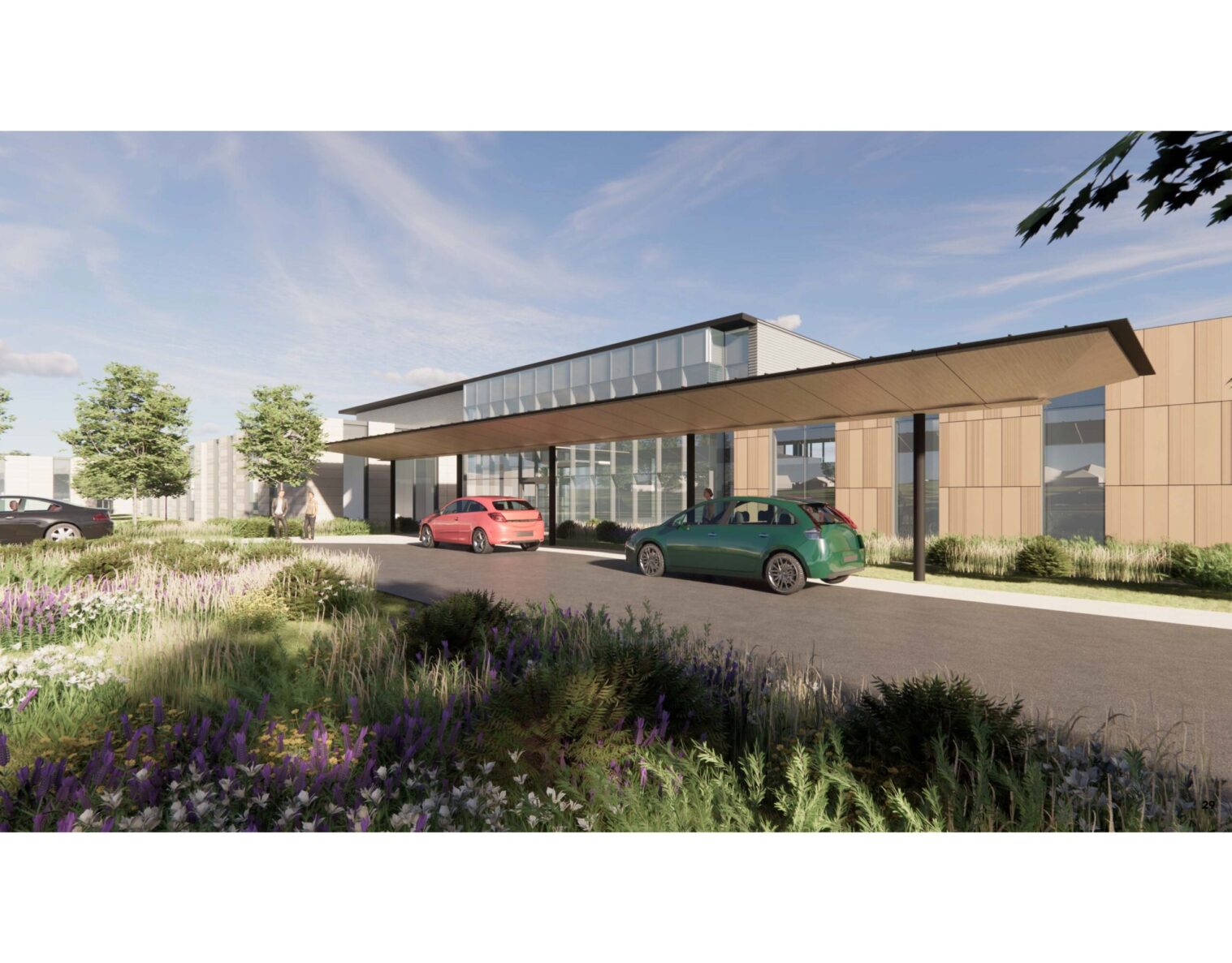 Exterior Rendering of the Johnson County Health Services Building