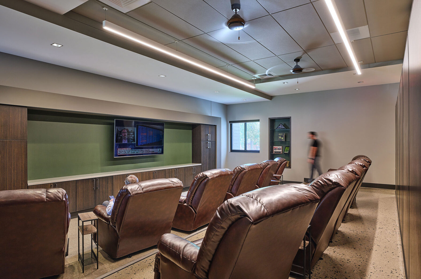 Overland Park Fire Station #41 movie room