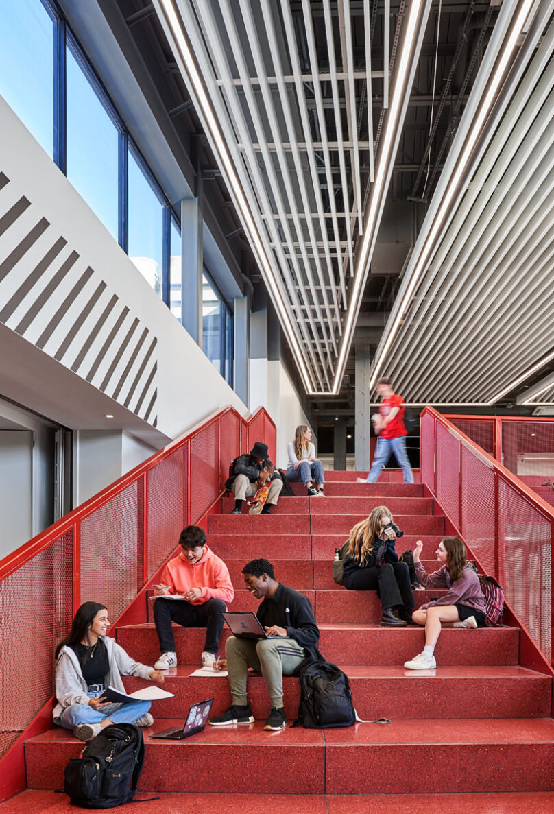 Lawrence High collaboration space and learning stair