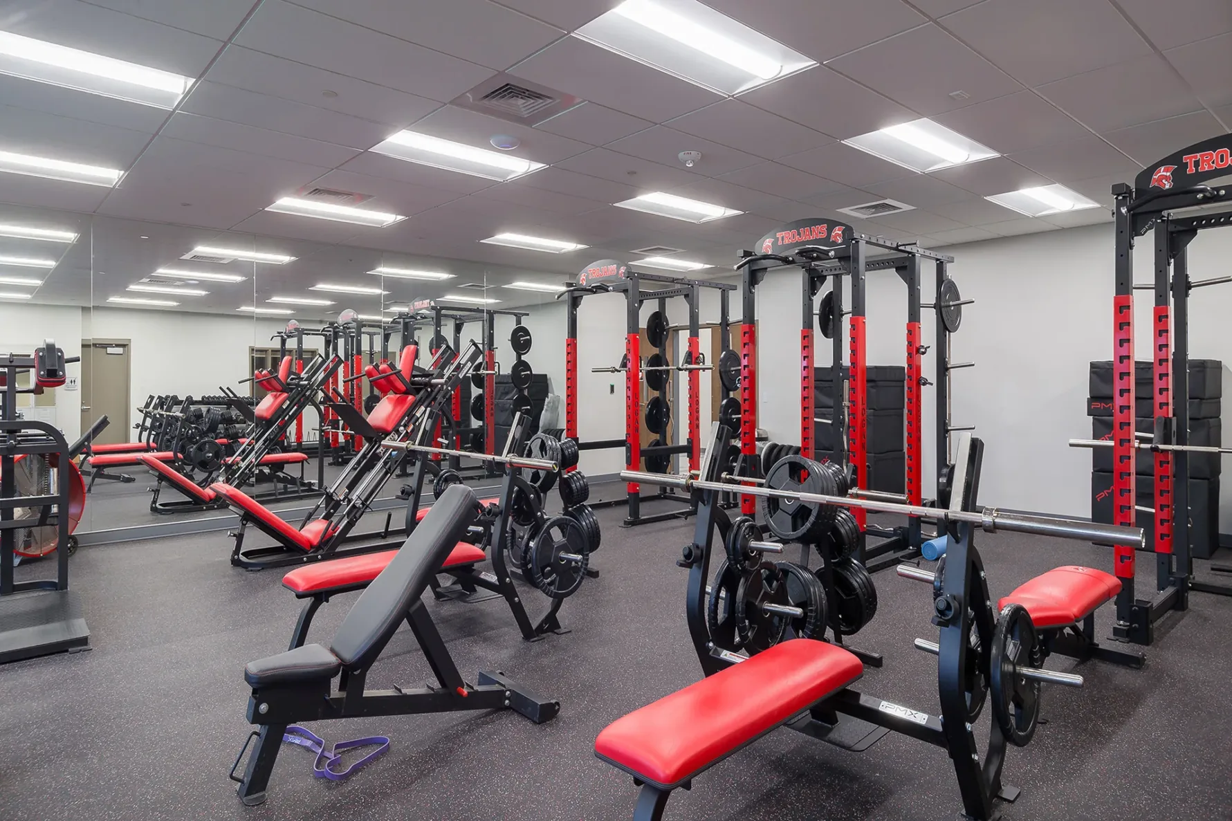 weightlifting area at logan intergenerational family education center