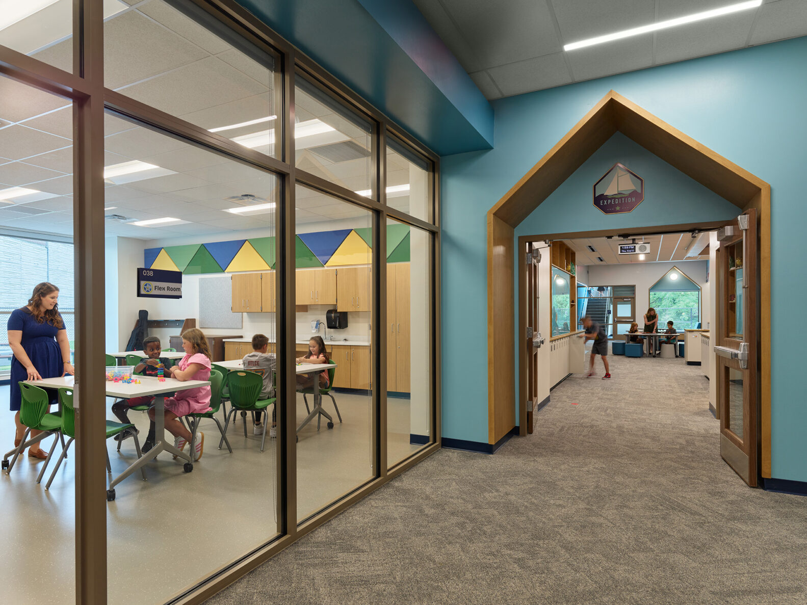 Students learning at Nashua Elementary school in North Kansas City School District