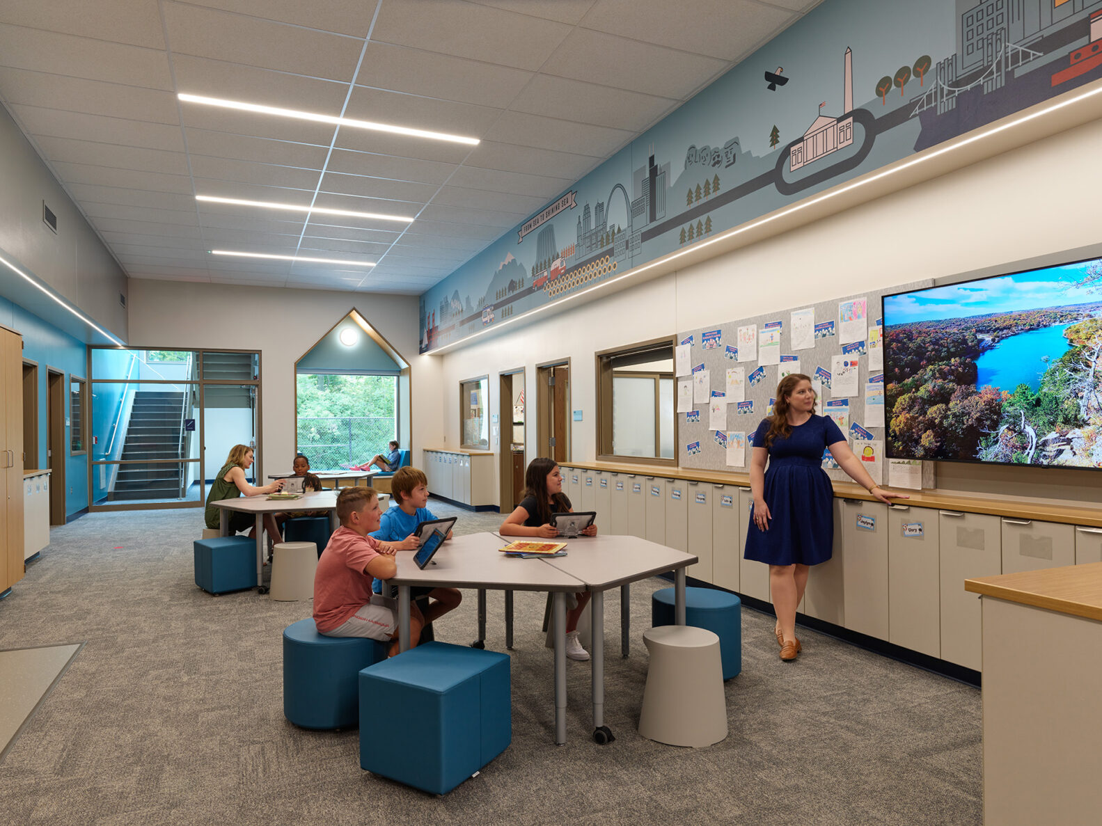 Students learning at Nashua Elementary school in North Kansas City School District