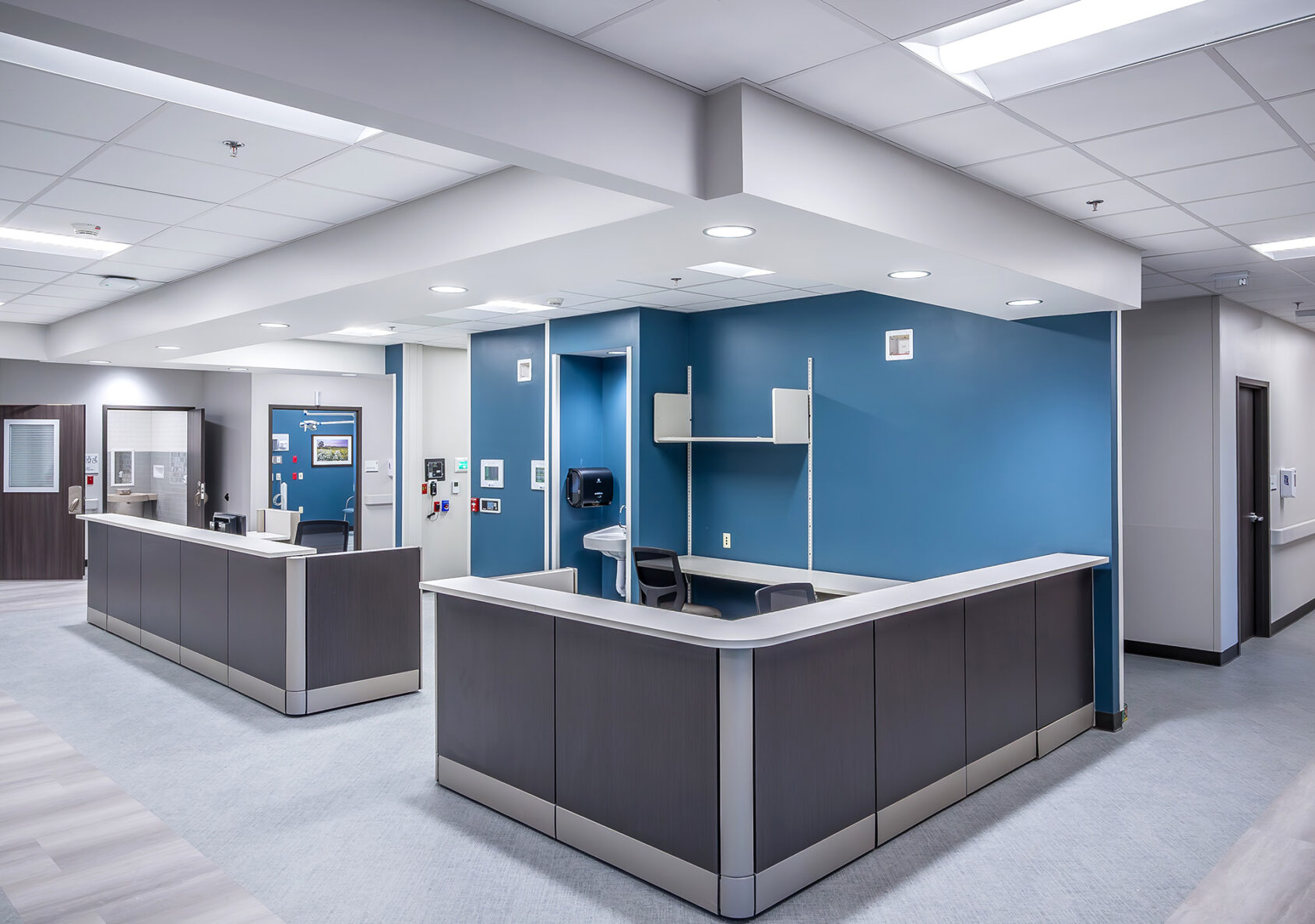 Nursing station at the HCA Wesley Andover ER in Kansas