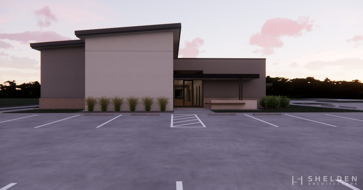 Exterior rendering of the new Park City Senior Center being built by McCownGordon Construction