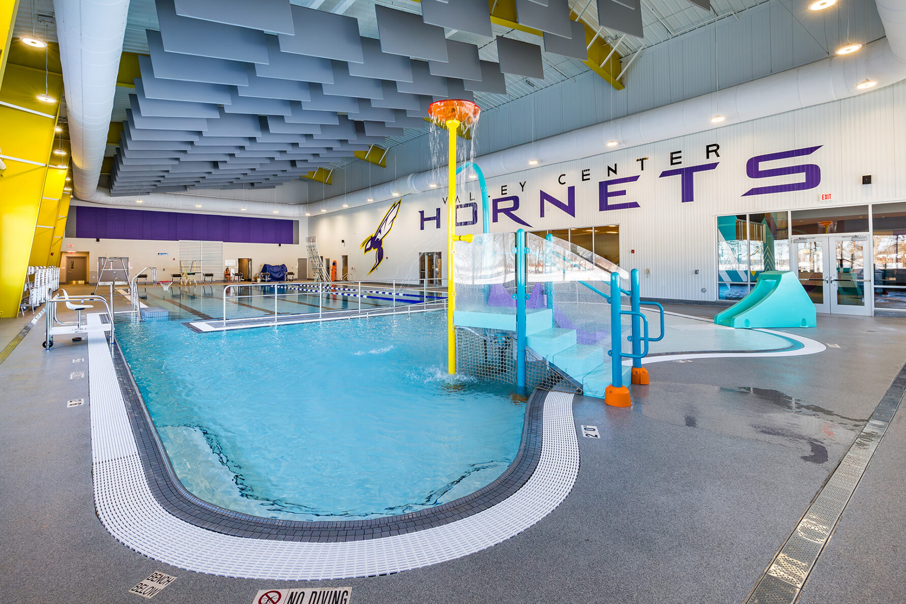 Indoor swimming area at Valley Center Aquatics Center