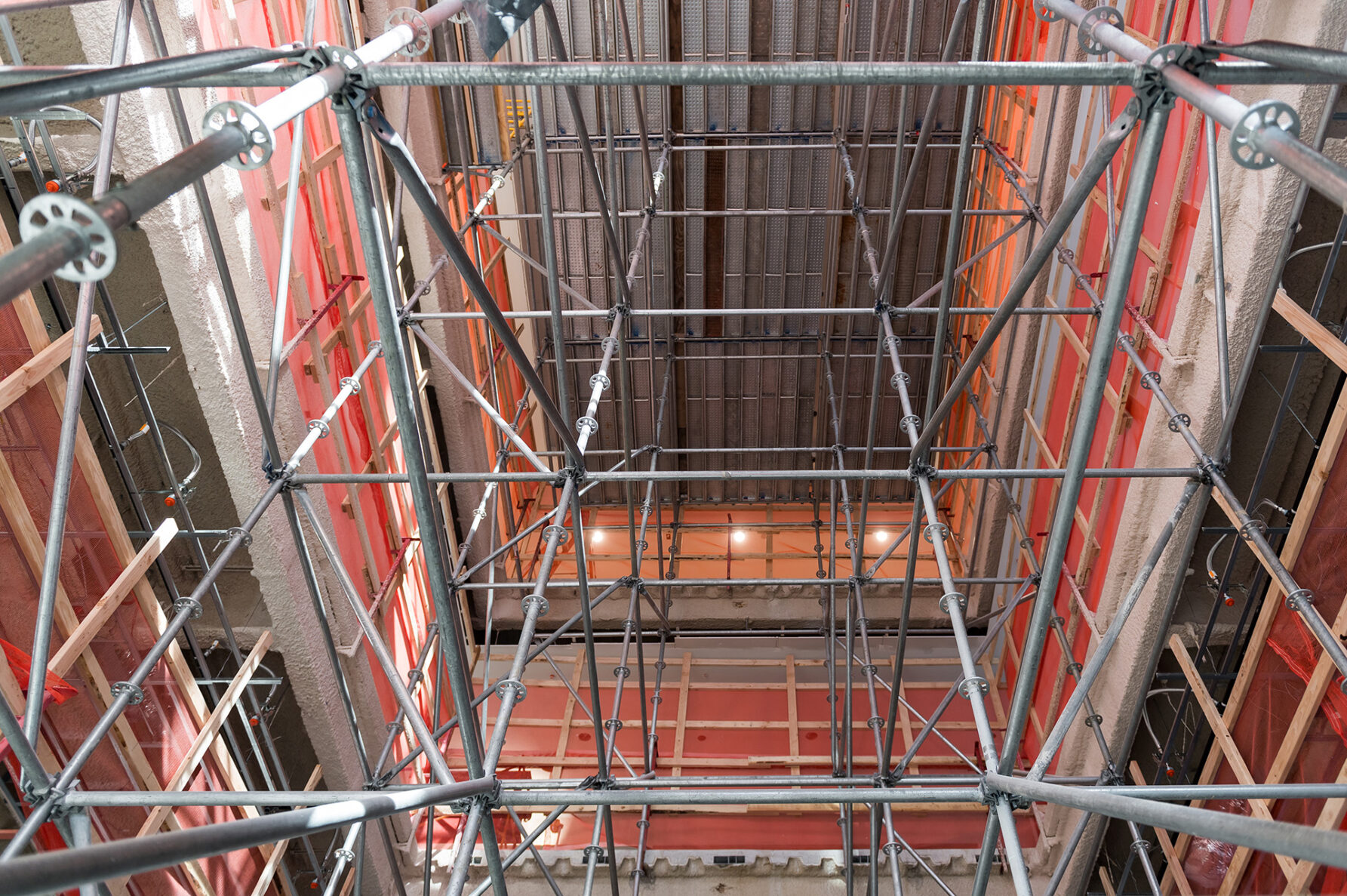 Steel frame.