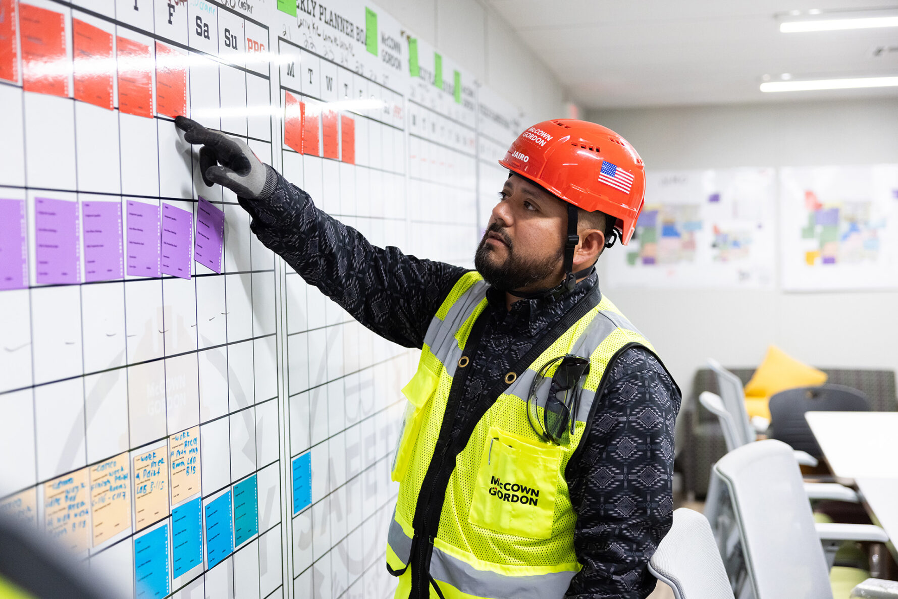 McCownGordon associate planning out timeline.