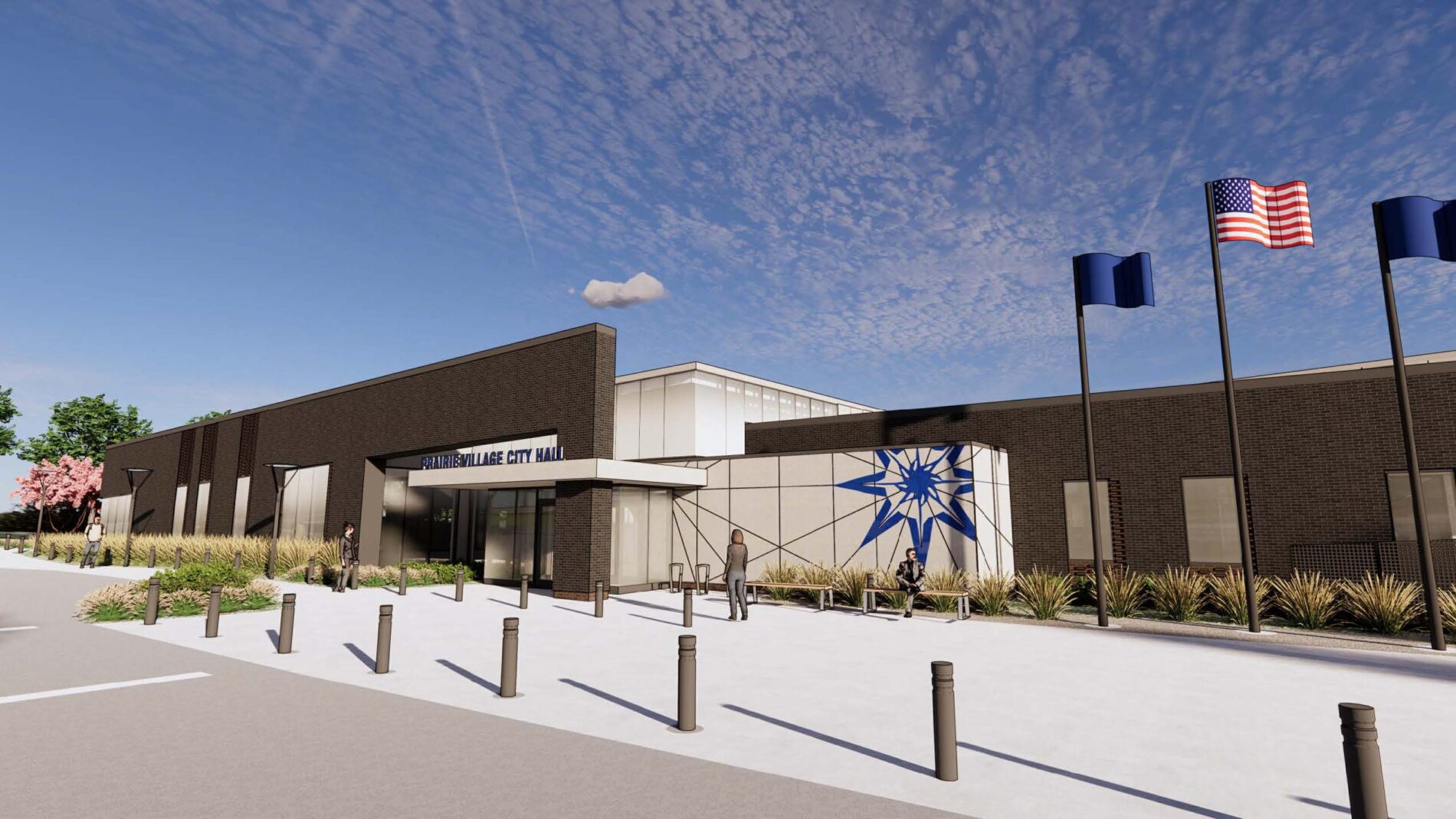prairie village city hall rendering