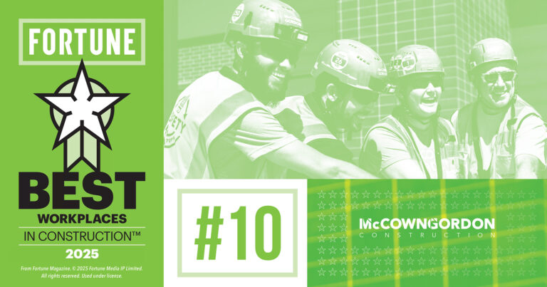 McCownGordon Construction is a Fortune Best Workplace in Construction