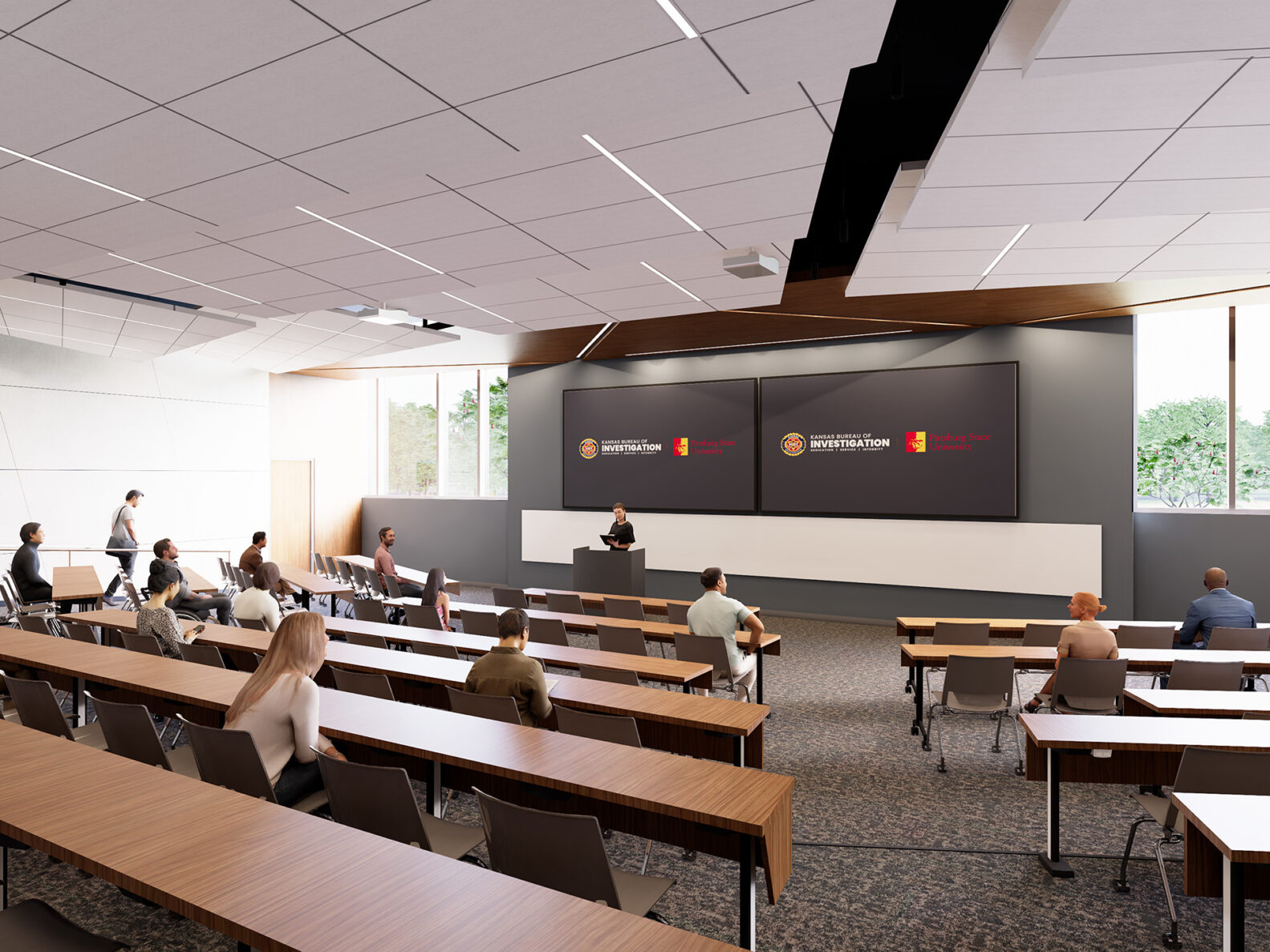 rendering of the Training and conference room at the KBI Regional Crime Center